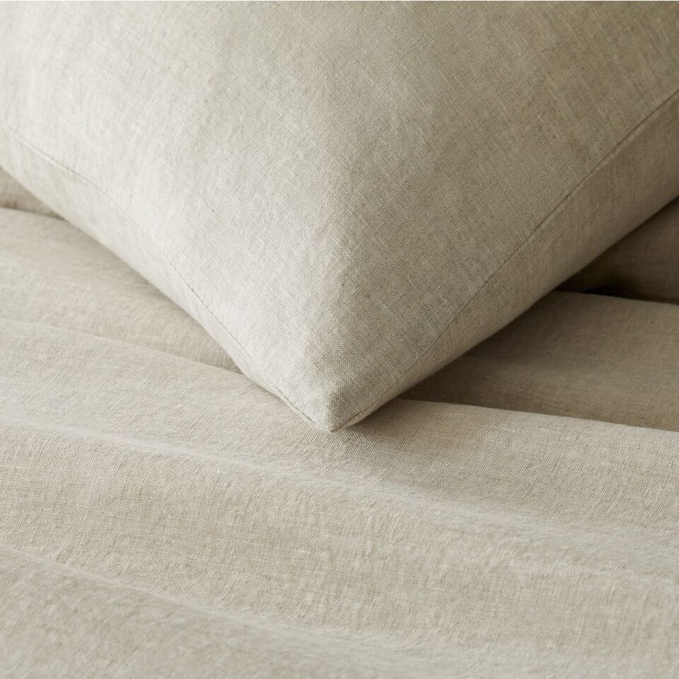 European Flax Linen Quilt Cover & Pillowcases West Elm Australia